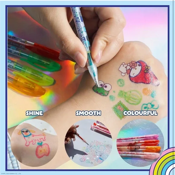 Sanrio HelloKitty and Friends 16 piece Glitter Body Gel Pens - Picture 6 of 9